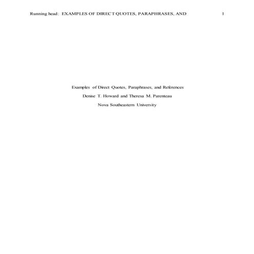 Paraphrasing, quotes and  reference handout 11.7.2015(1)