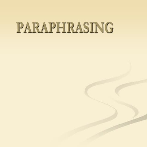 paraphrasing techniques.ppt