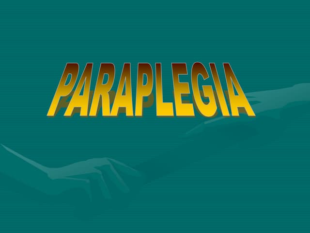 Paraplegia