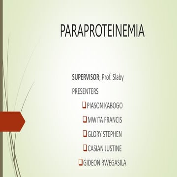 Paraprotein | PPTX