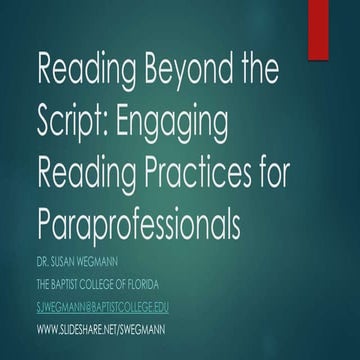 Updated :Para professional pd reading presentation | PPTX