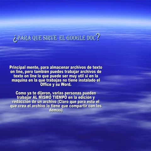 Para que sirve  el google doc