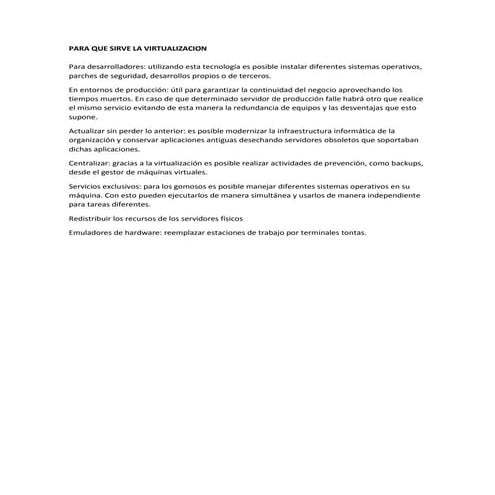 Para que sirve la virtualizacion