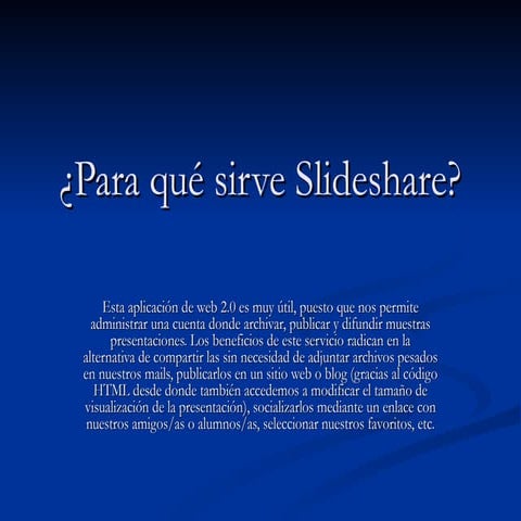 Para qué sirve slideshare