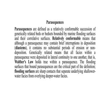 Parasequences and their types in details