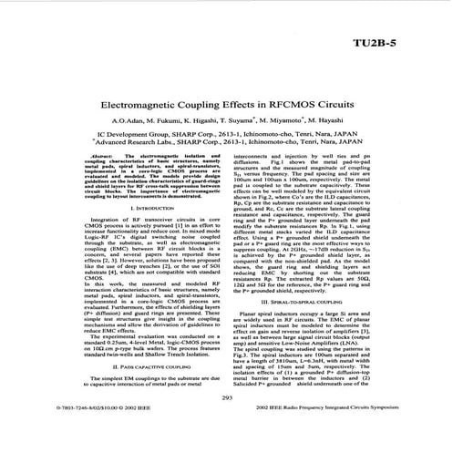 Parasitic capacitance effect