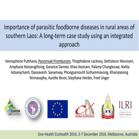 Importance of parasitic foodborne diseases in rural areas of southern Laos: A...