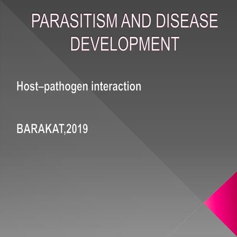 Parasitism and disease 