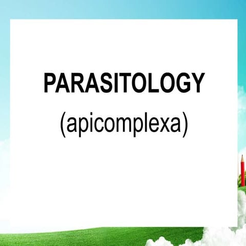 Parasitology (apicomplexa)