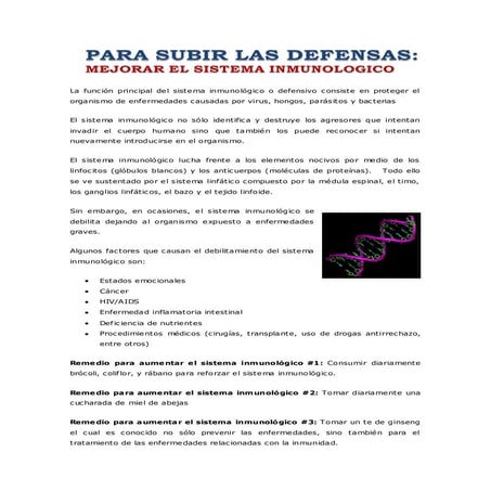 Para subir las defensas