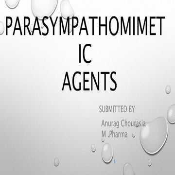 Parasympathomimetic drugs