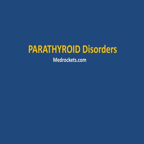 Parathyroid disorders 