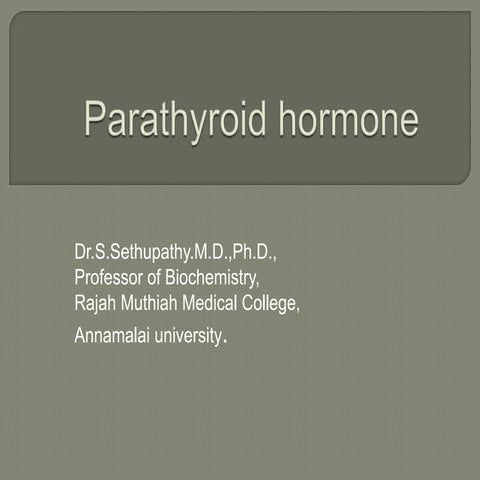 Parathyroid hormone