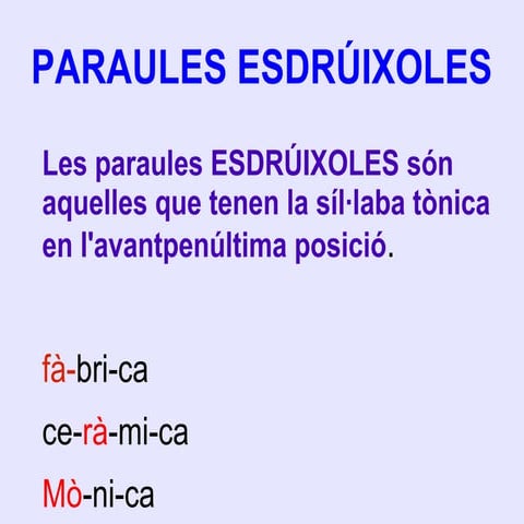 Paraules esdrc3baixoles