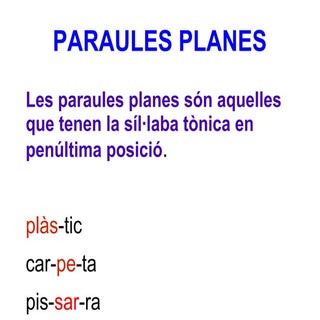 Paraules planes