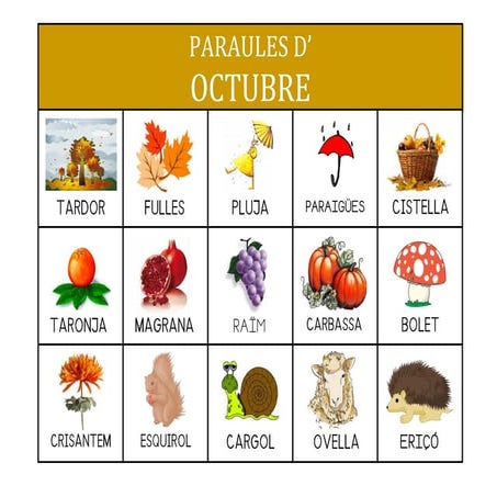 Paraules d'octubre