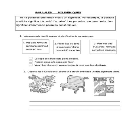 Paraules polisèmiques 