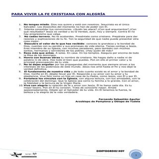 Para vivir la fe cristiana con aleg...