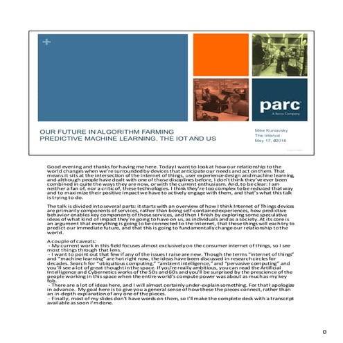 Our Future in Algorithm Farming (Long Now Interval 5/17/16)