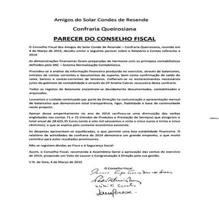 Parecer conselho fiscal