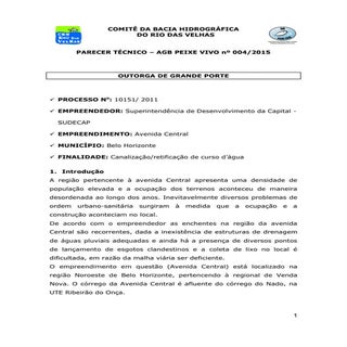 Parecer Técnico AGBPV 004 2015  Sud...