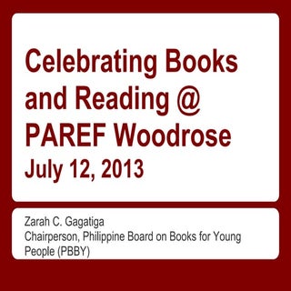 Book & Reading Talk for PAREF Woodrose