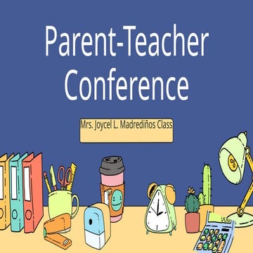 Parent-Teacher Conference Educational Presentation in Blue and Yellow ...