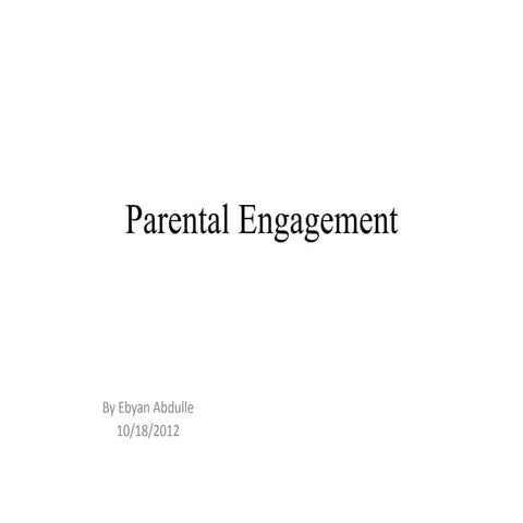 Parental engagement