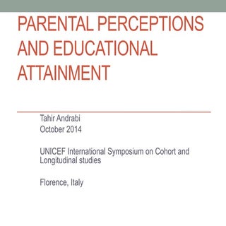 Parental perceptions and educationa...