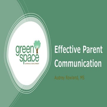 Effective Parent Communication