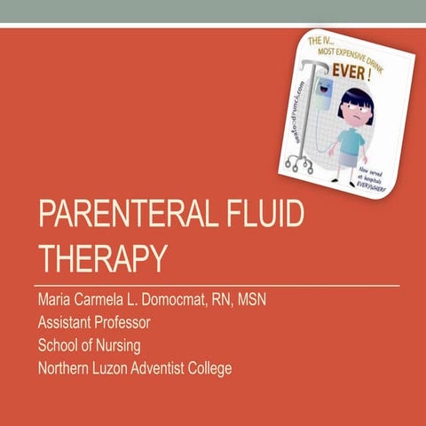 Parenteral fluid therapy