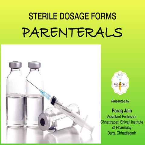 Sterile dosage forms: Parenterals | PDF