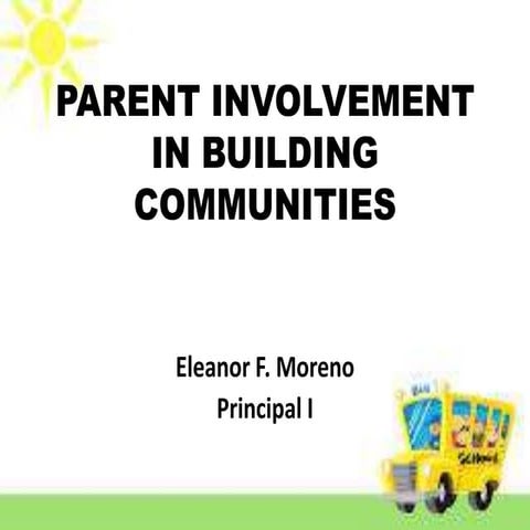 Parent involvement in building communities 3