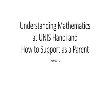 UNIS Hanoi Parent presentation of Thursday, October 19.