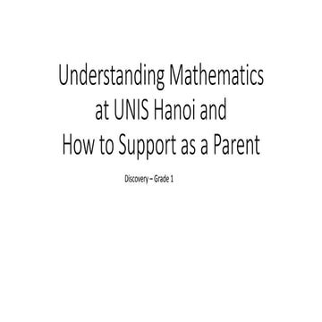 UNIS Hanoi Parent Presentation of Friday, October 27.