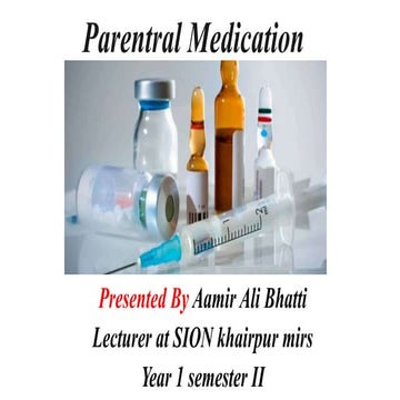 Parentral medications Importants knowledge .ppt