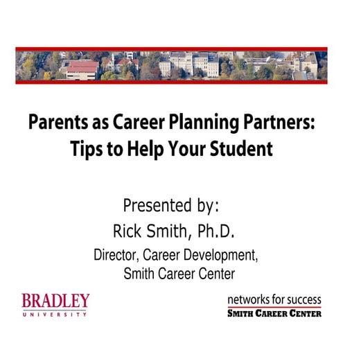 Parents As Career Planning Partners Fall 2009