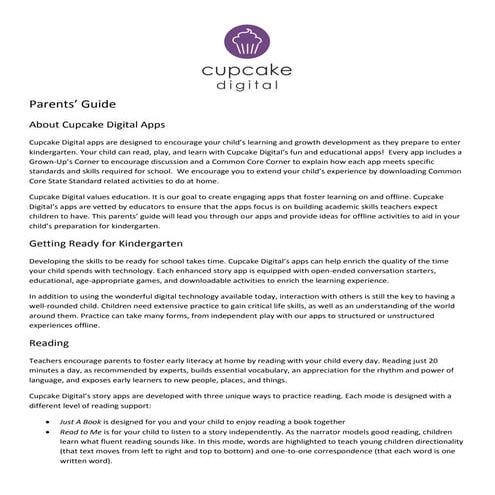 Cupcake Digital's Parents' Guide