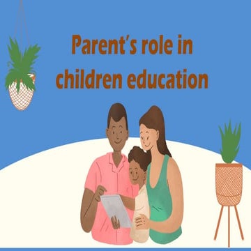 Parent’s role in children education