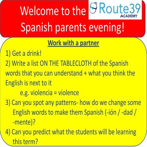 Parents support evening