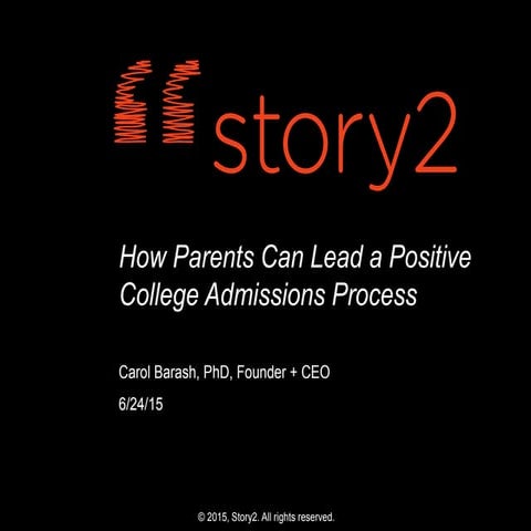 How Parents Can Lead a Positive College Admissions Process