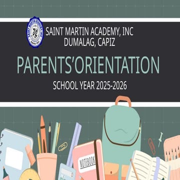 Parent Teacher Conference Education Presentation in Green and White Simple Il...