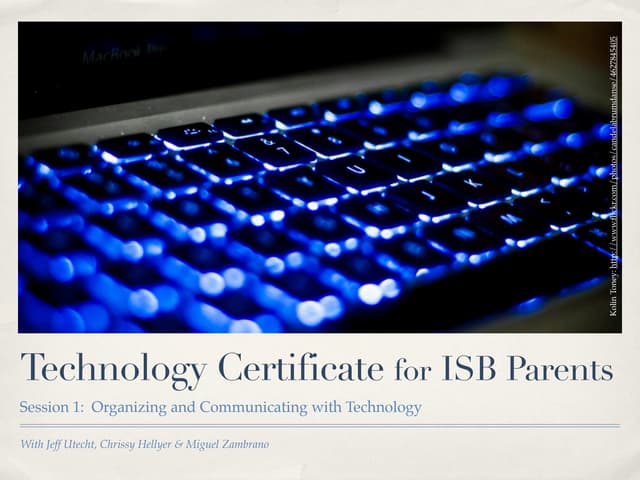 Parent Technology Certificate Session 1