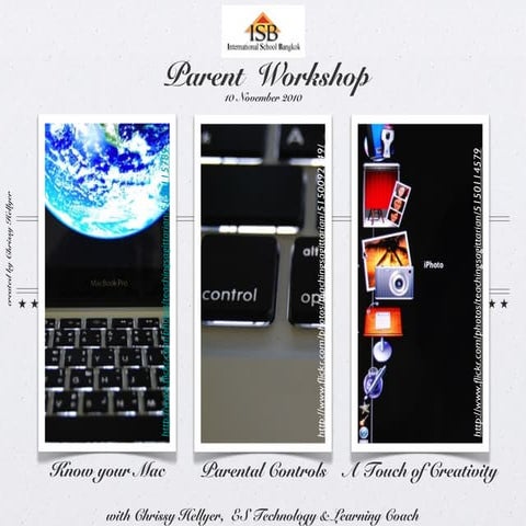 Parent Workshop   Getting more out of your Mac Laptop