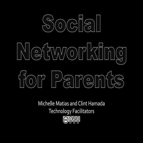 Parent workshop - Social Networks