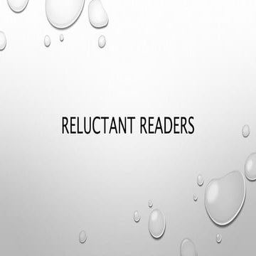 Parent workshop 2 reluctant readers