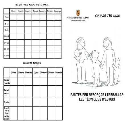 Pares 4 t per reforçar i treballar les tècniques d'estudi