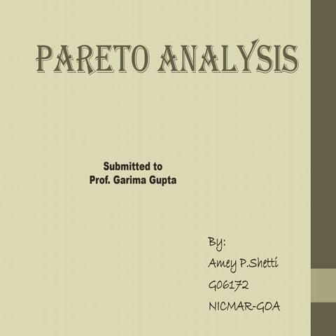 Pareto Analysis