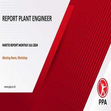 Monthly Pareto Report for Plant Engineering: PC2000-8, PC1250-8, and ...