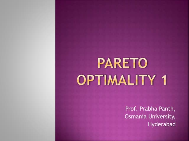 Pareto optimality